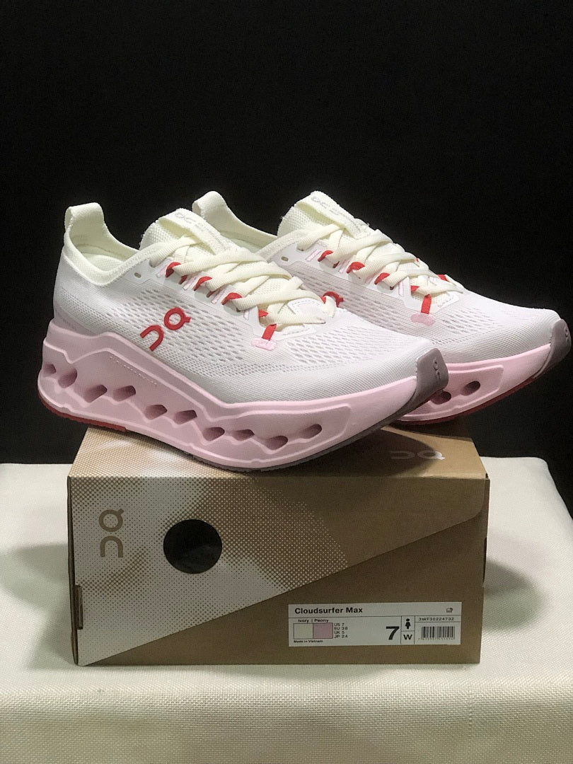 On Cloudsurfer Max Sneakers Ivory Pink