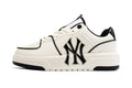MLB New York Yankees White and Black Low-Top Sneakers