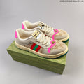 Gucci Distressed Screener Low-Top Sneakers