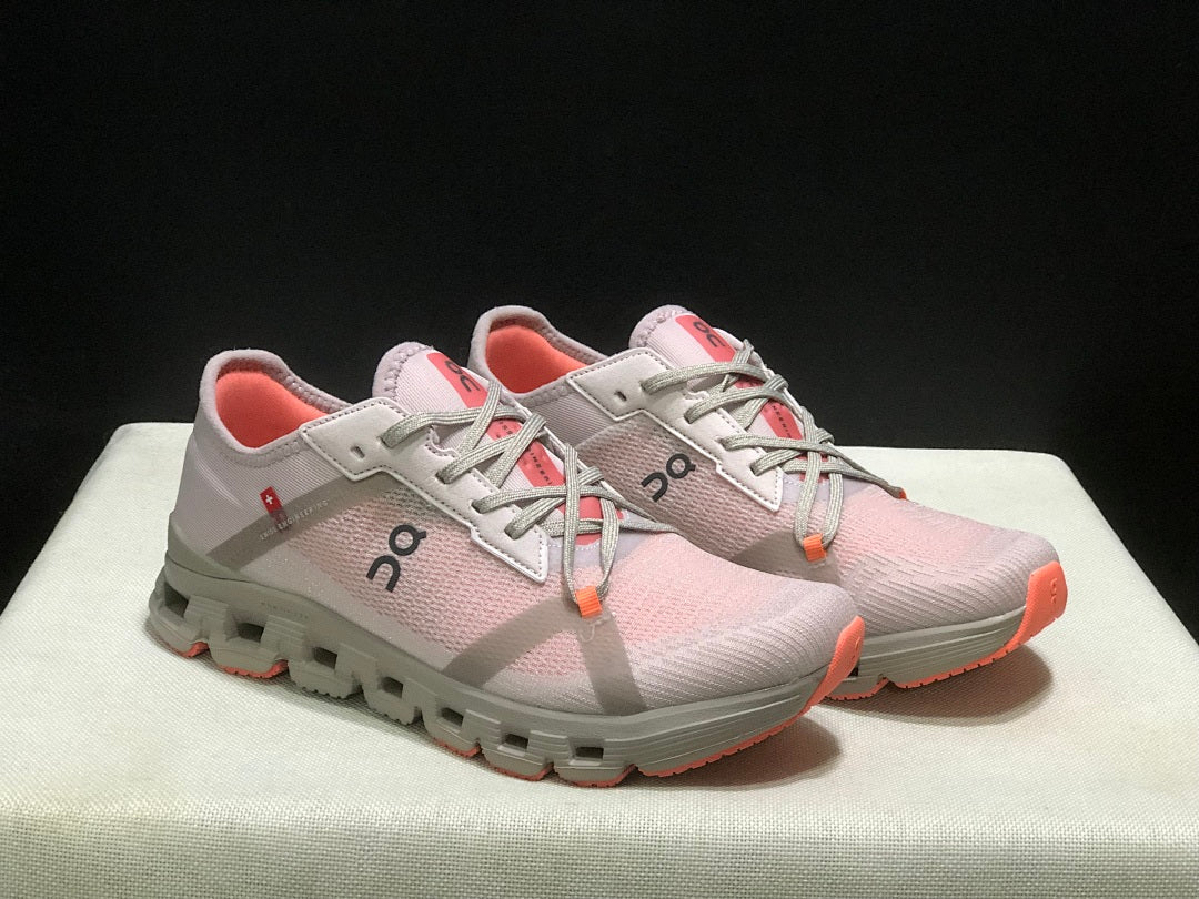 On Cloud X 4 AD Sneakers in Pink and Gray