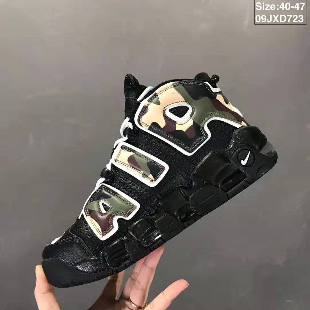 Nike Air More Uptempo Black Camo Sneakers 09JXD723