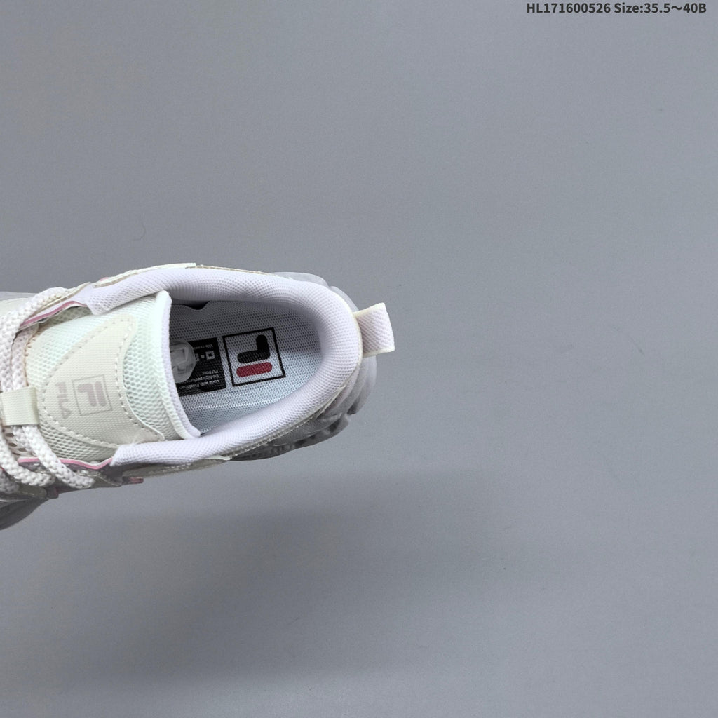 FILA FERN Low-Top Sneakers in Ivory and Lavender