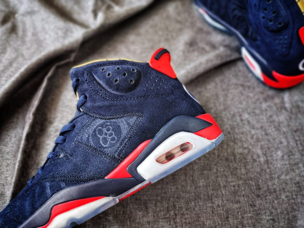 Air Jordan 6 Retro Sneakers Navy Red White