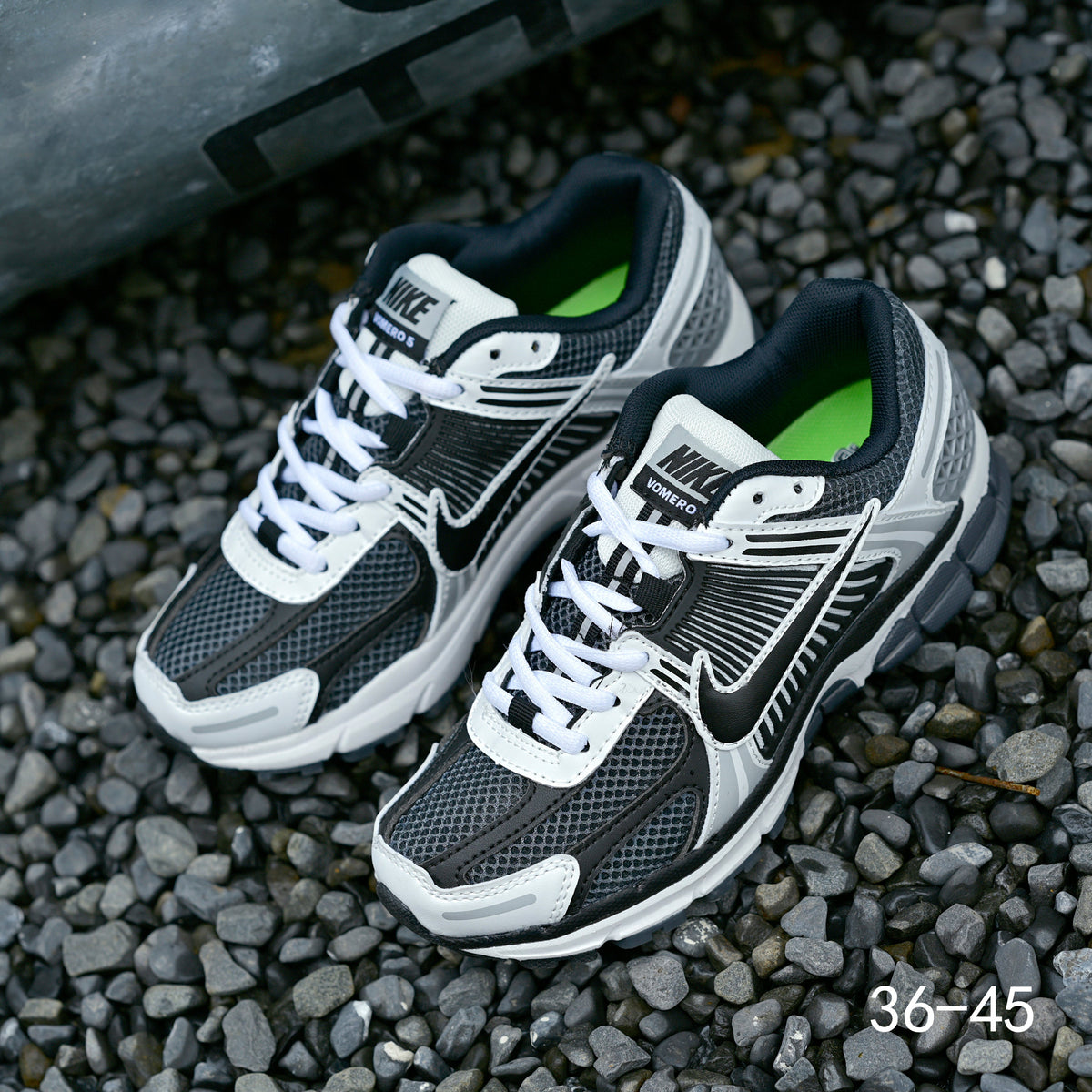 Nike Air Zoom Vomero 5 Sneakers, Black and White