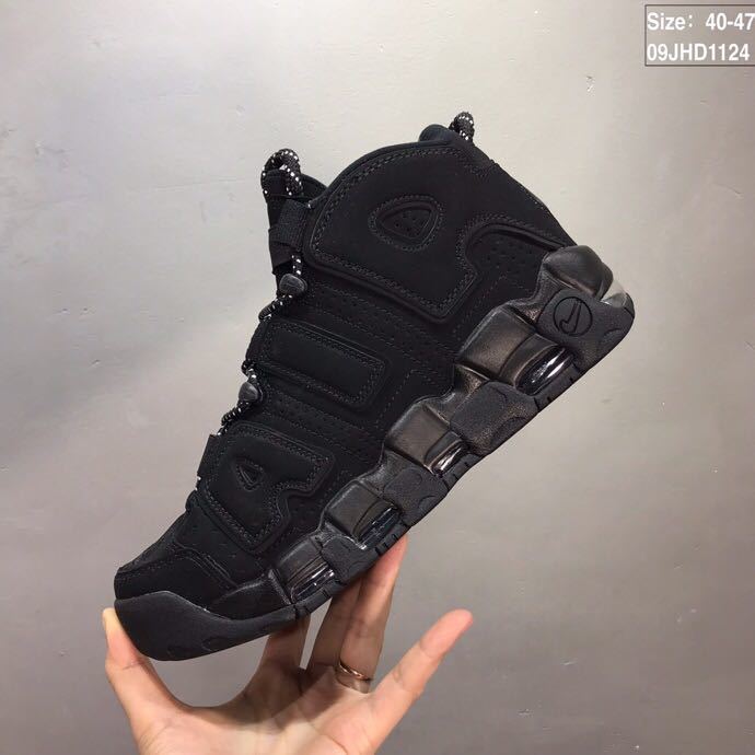 Nike Air More Uptempo High-Top Sneakers, Black
