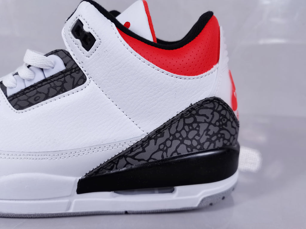 Air Jordan 3 Retro SE White Cement Fire Red Sneakers