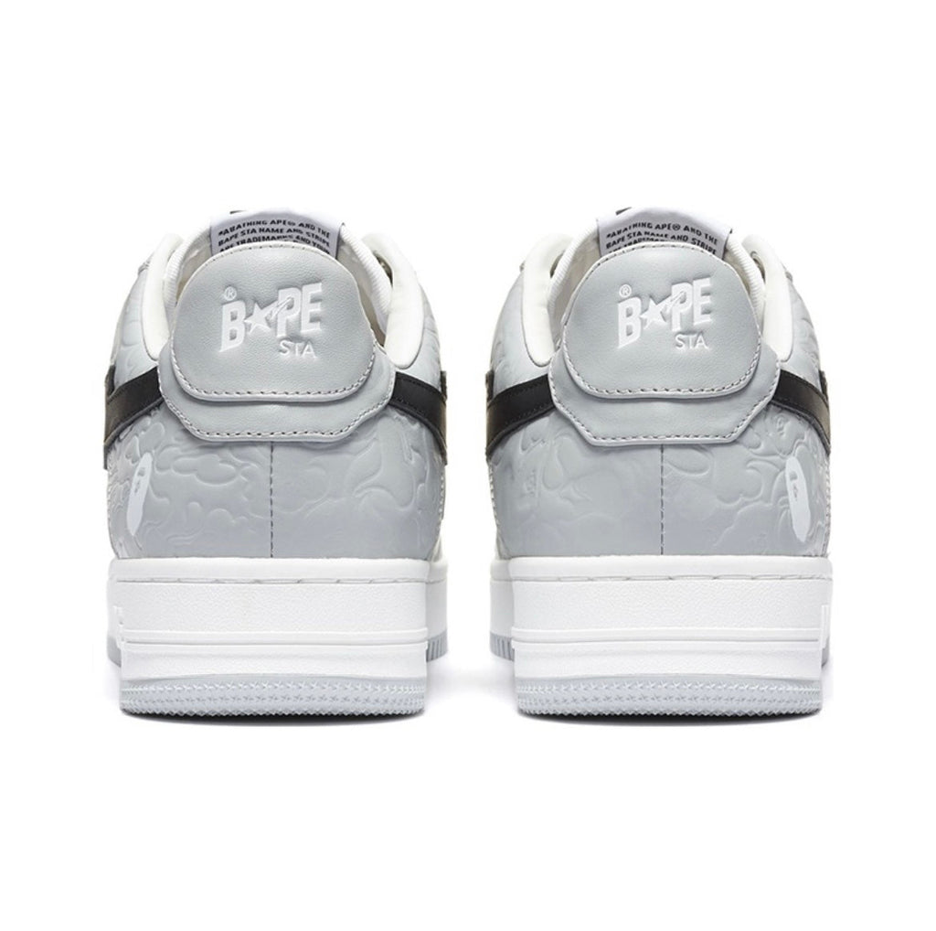 BAPE STA Low Sneakers in Gray and White