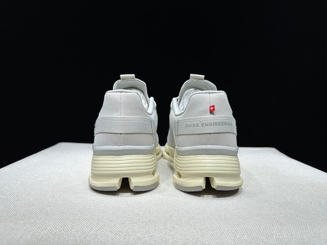 On Cloudnova Form 2 Sneakers, Gray and Cream