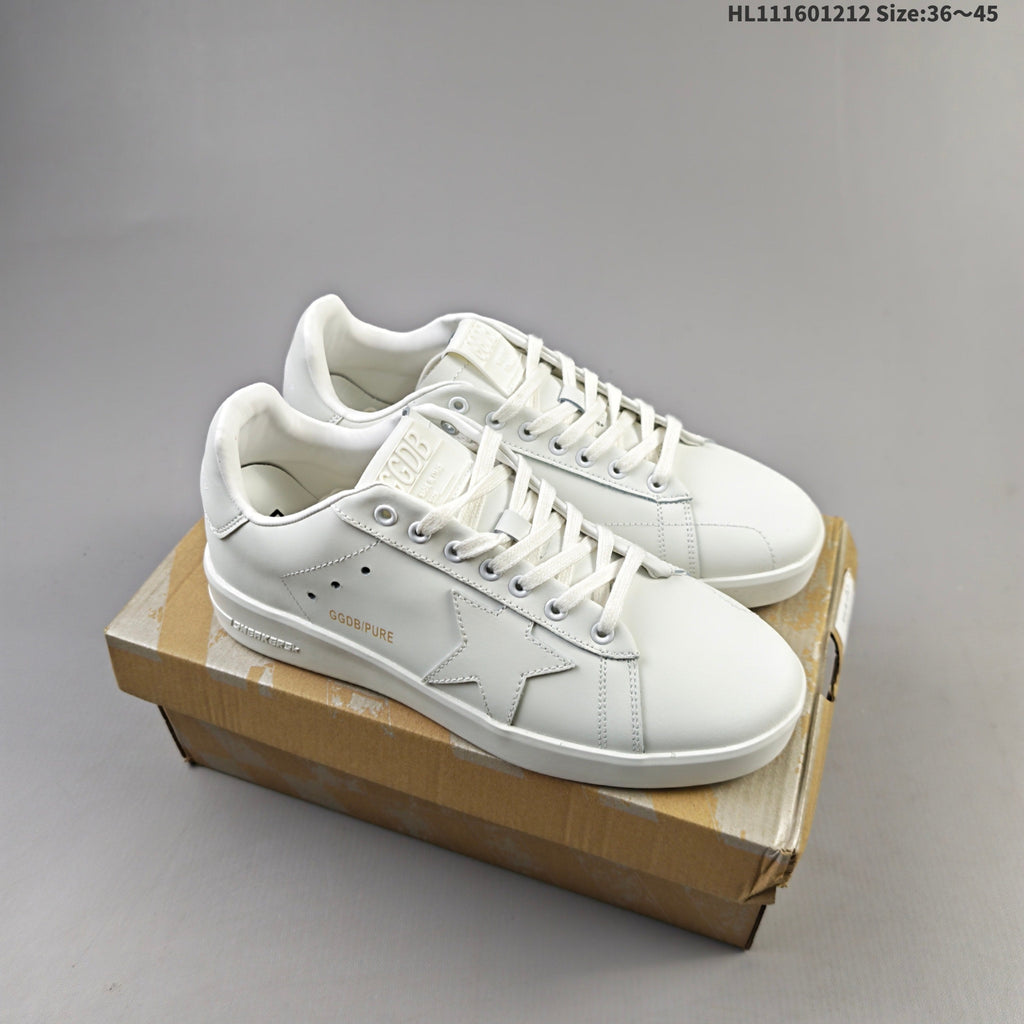 Golden Goose Purestar Low-Top Sneakers with Star Detail