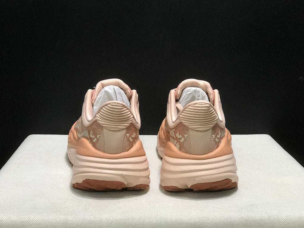 HOKA Stinson 7 Trail Running Shoes in Blush and Cream