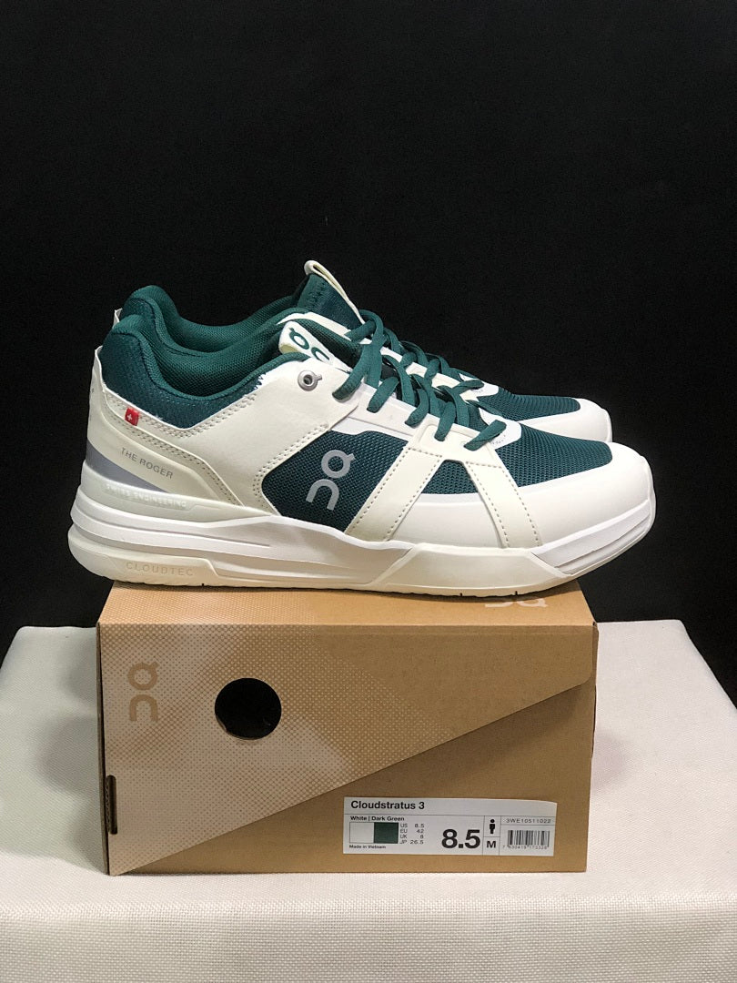 On The Roger Clubhouse Pro Sneakers White Dark Green