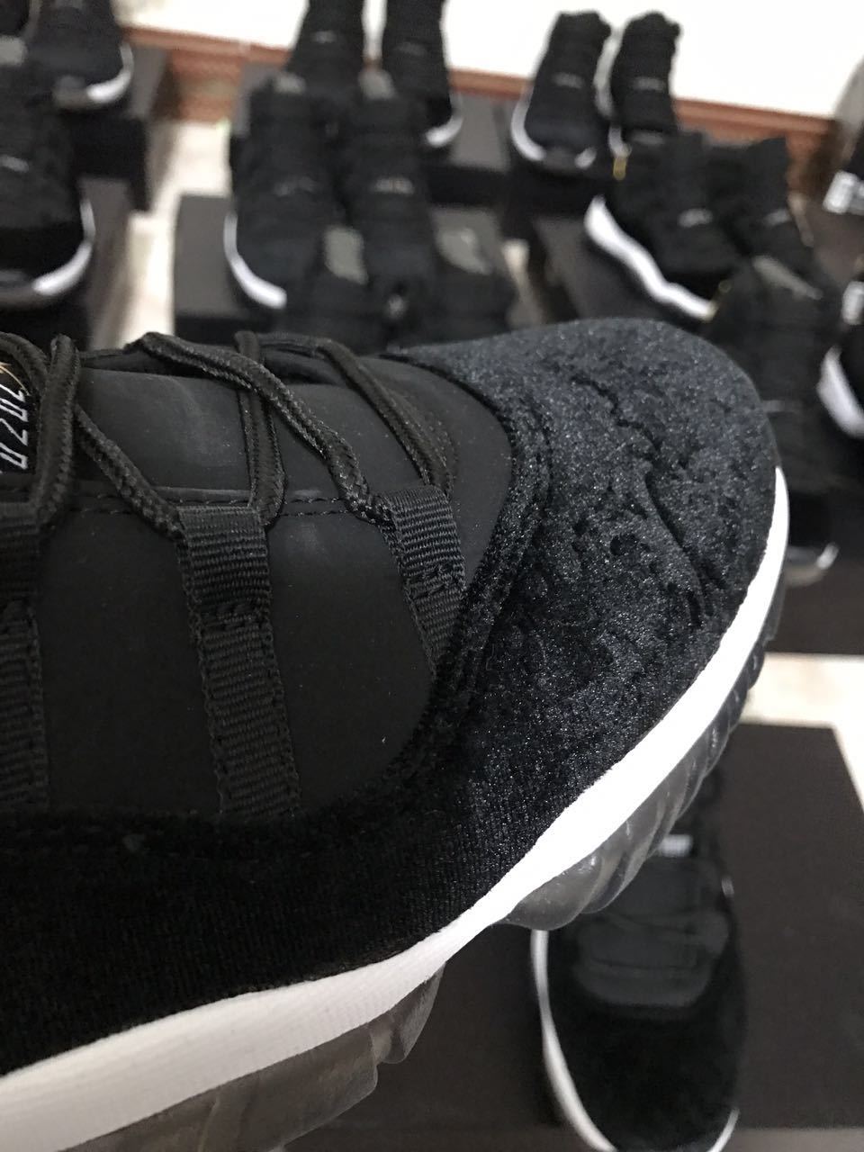 Jordan 11 Black Velvet High-Top Sneakers
