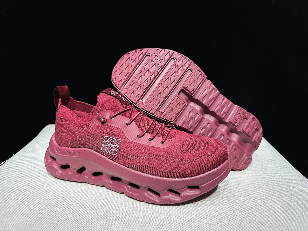 On x Loewe Cloudtilt Sneakers in Cherry Burgundy