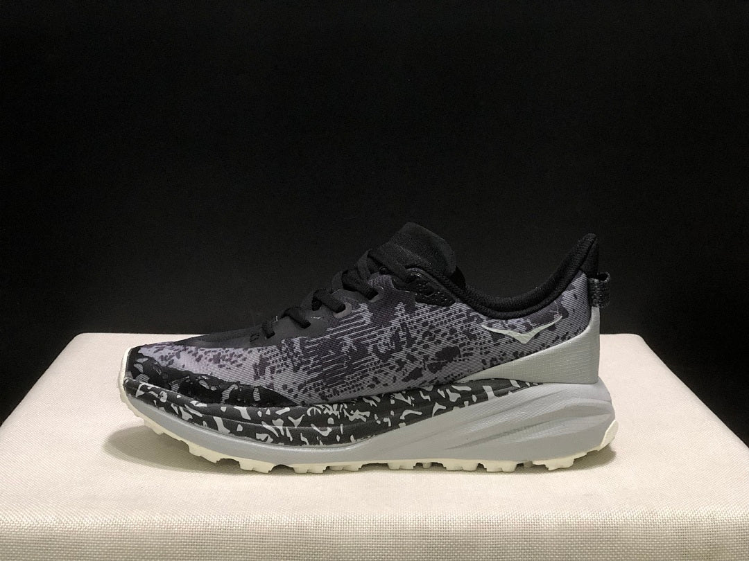 HOKA Speedgoat 6 Trail Running Shoes, Gray Black