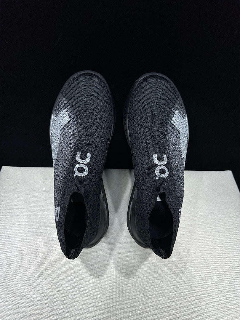 On Cloudboom Strike LS Black Silver Running Shoes
