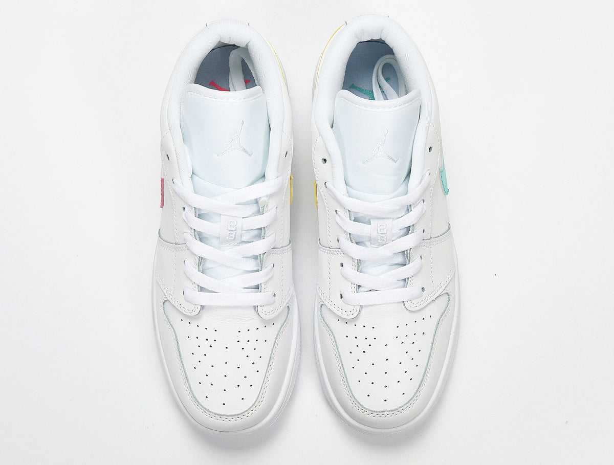 Nike Air Jordan 1 Low White Multicolor CW7035-100 Sneakers