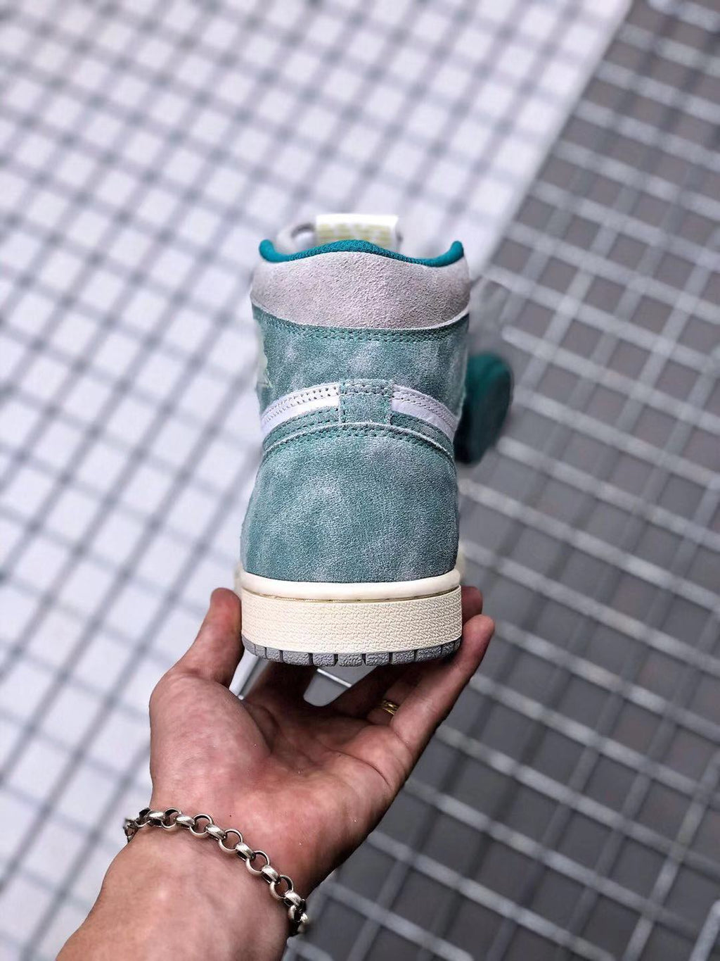 Jordan Air Jordan 1 High OG Teal and White Sneakers