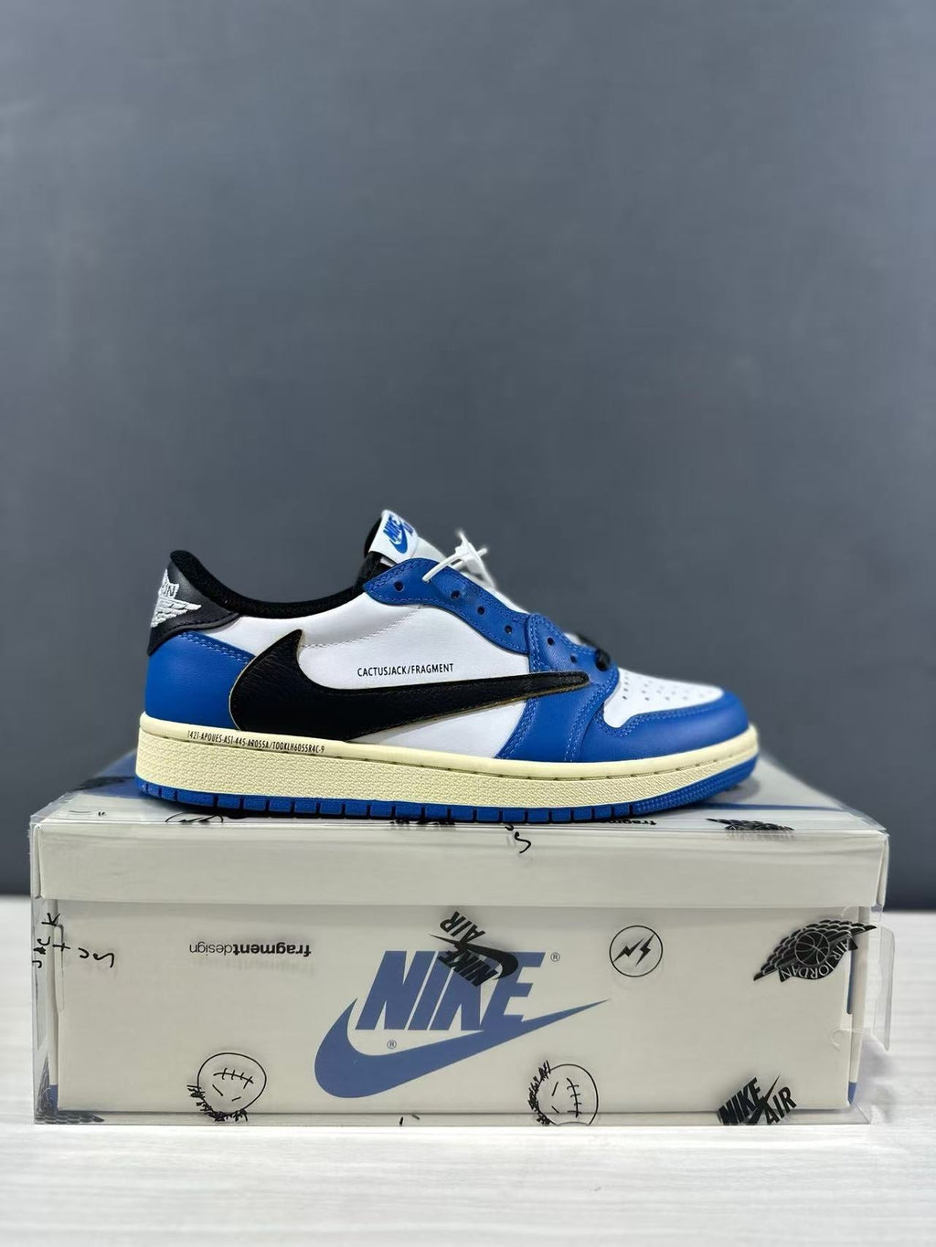 Jordan 1 Low Travis Scott Fragment Blue White DM7866-141
