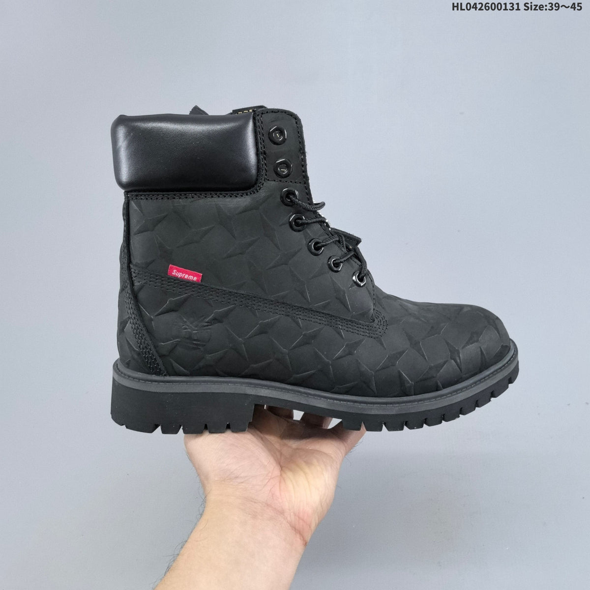 Timberland Embossed Leather-Style Lace-Up Boots