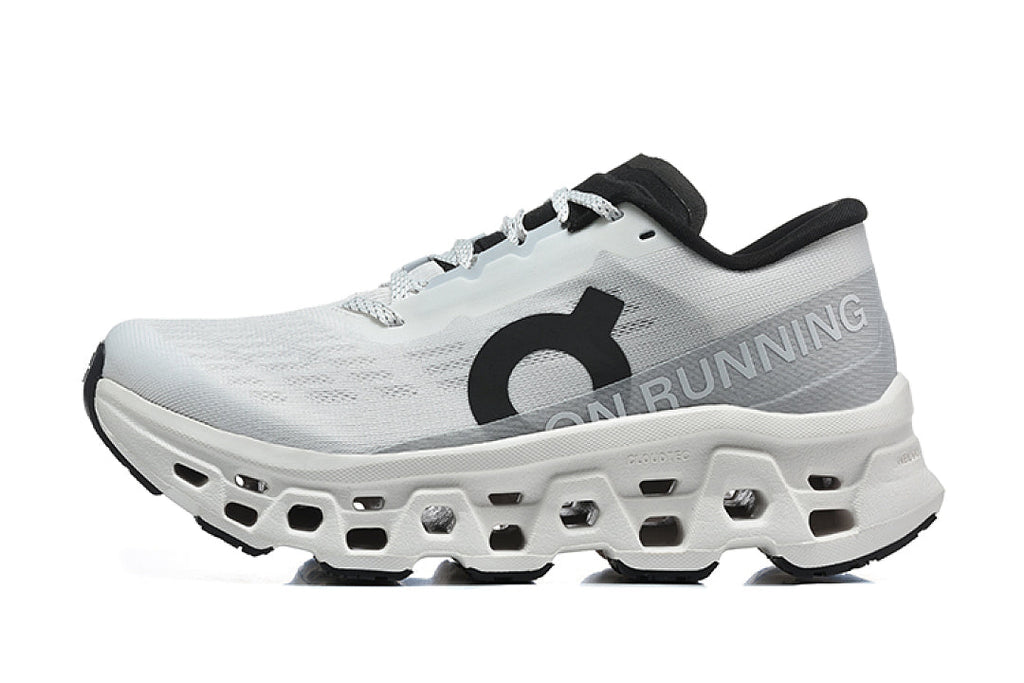 On Cloudmonster 3 Running Shoes, Mist White