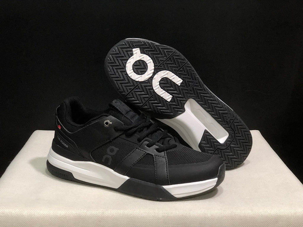 On The Roger Clubhouse Pro Black and White Sneakers