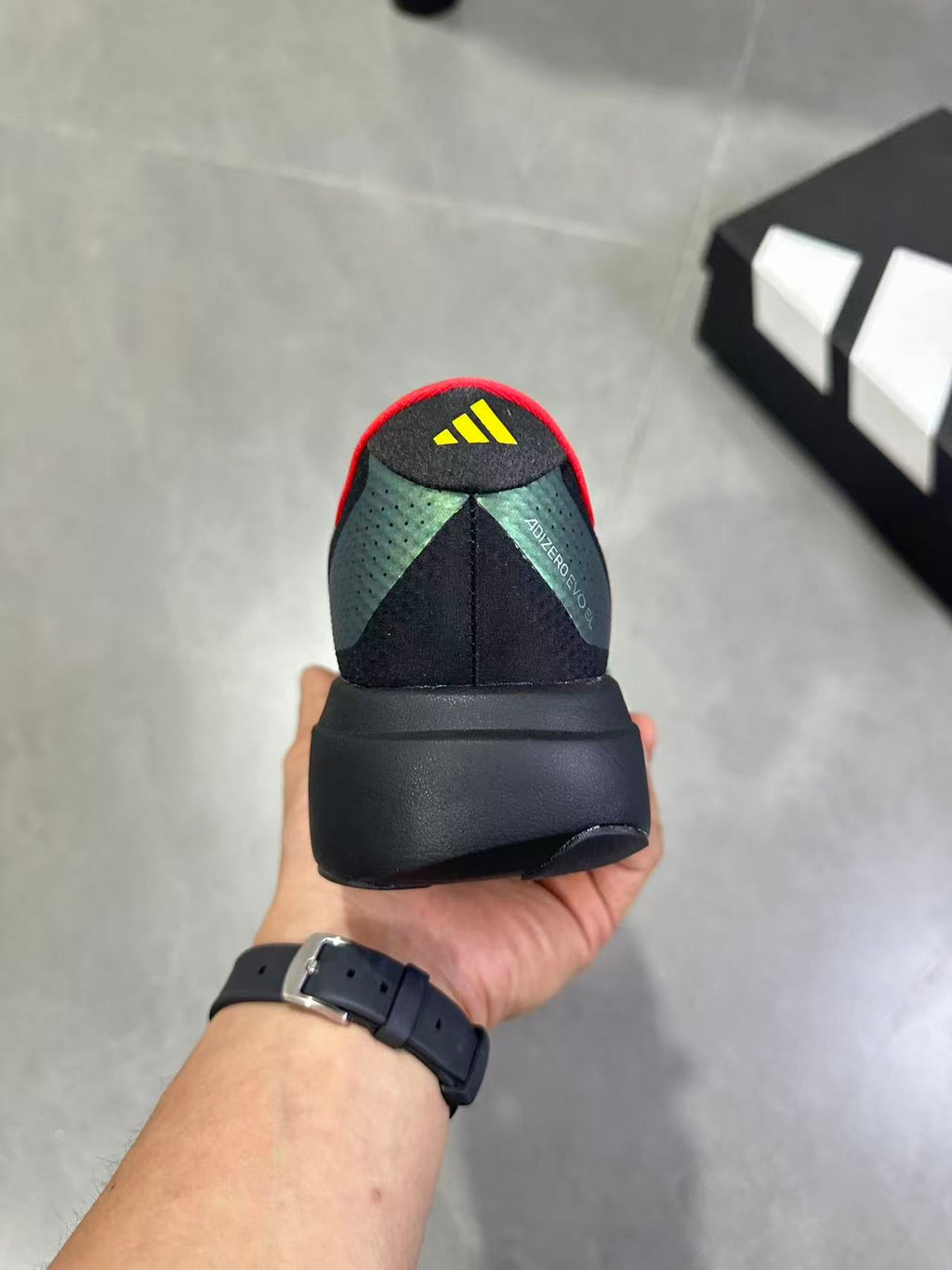 Adidas Lightstrike Pro Running Shoes, Black Green Yellow Red KJ6160