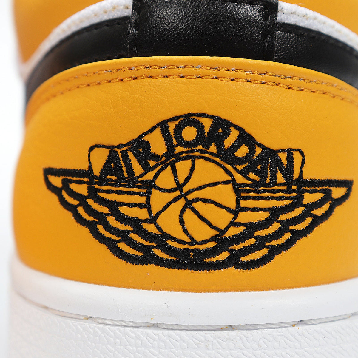 Nike Air Jordan 1 Low Lakers Sneakers, White and Gold CZ4776-107