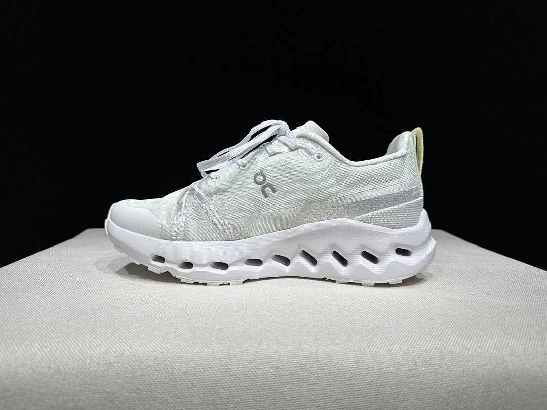 On Cloudsurfer Trail White Trail Running Shoes
