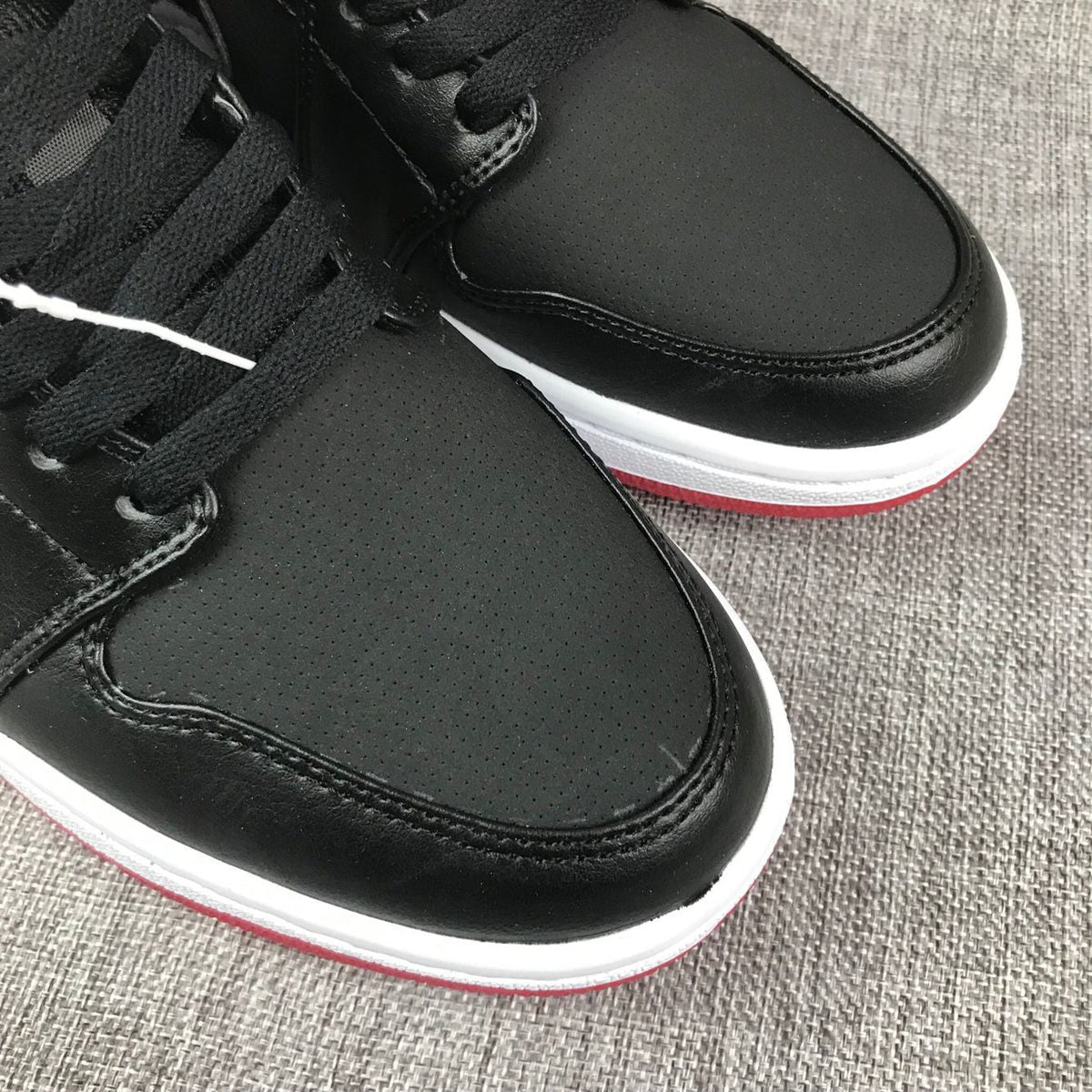Air Jordan 1 Mid Black Red White High-Top Sneakers
