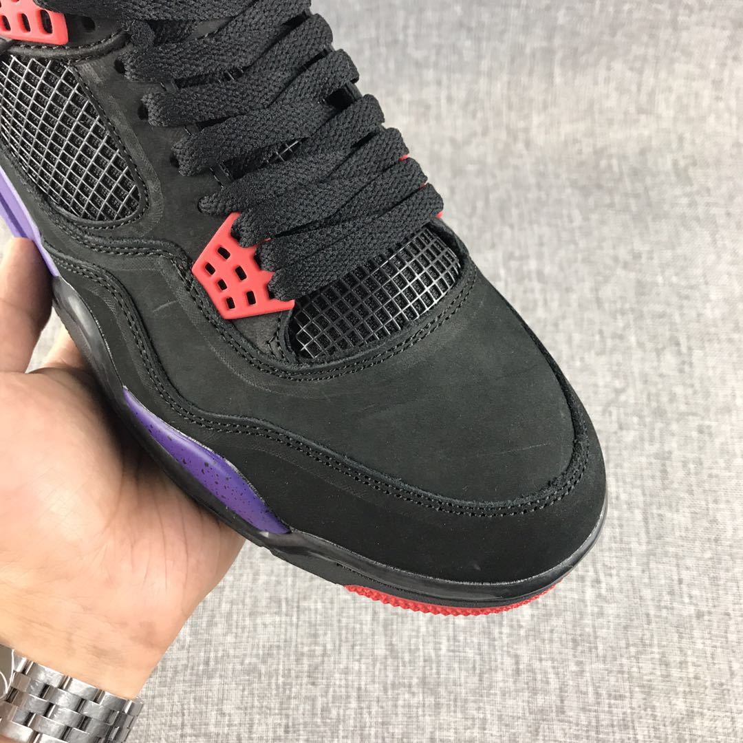 Jordan Air Jordan 4 Raptors Black Purple Red Sneakers