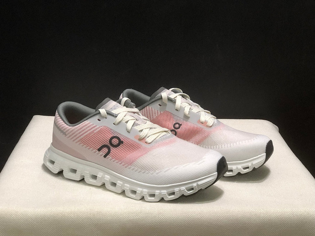 On Cloud 6 Push Sneakers in White and Pink
