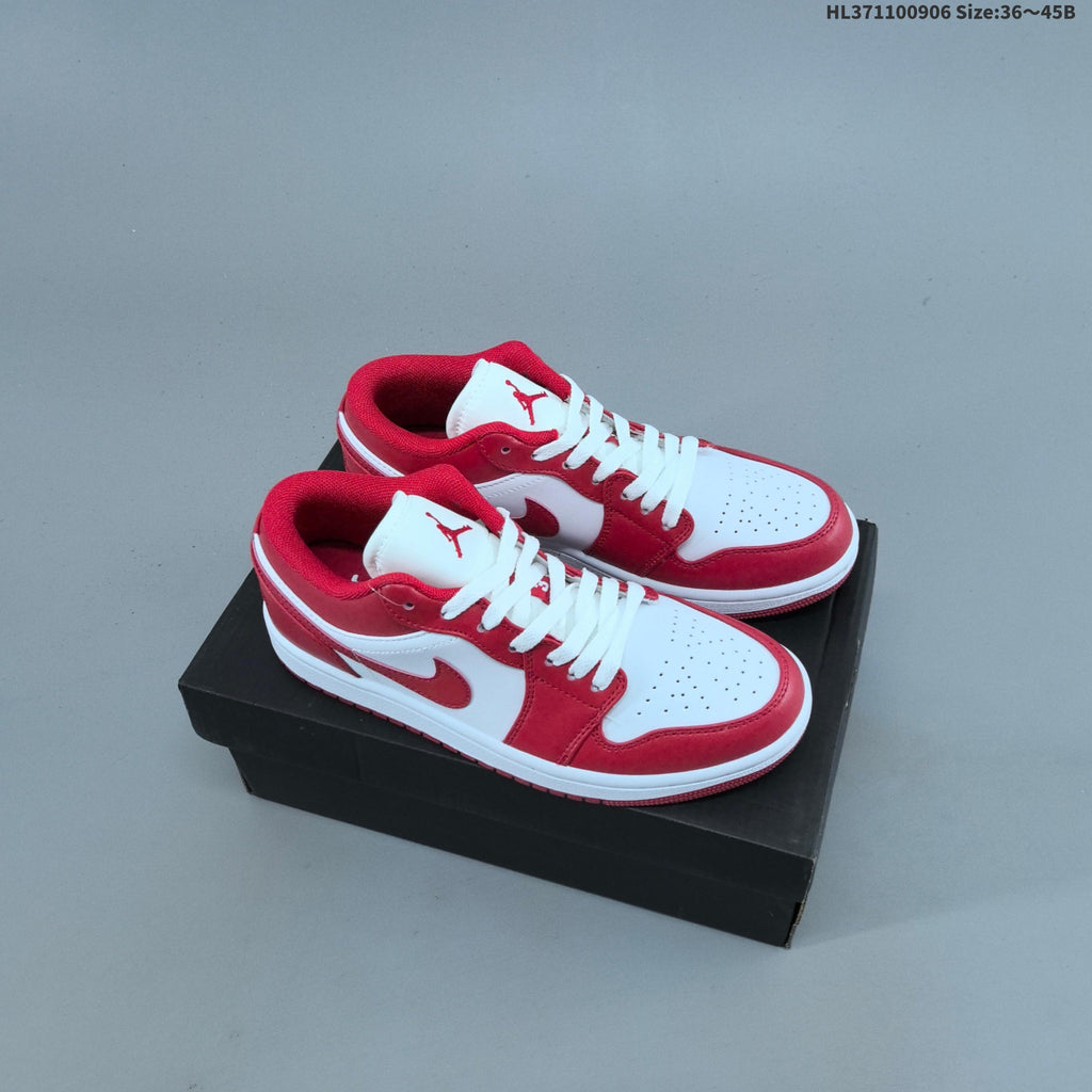 Jordan 1 Low OG Sneakers, White Multi-Color, 553558-146