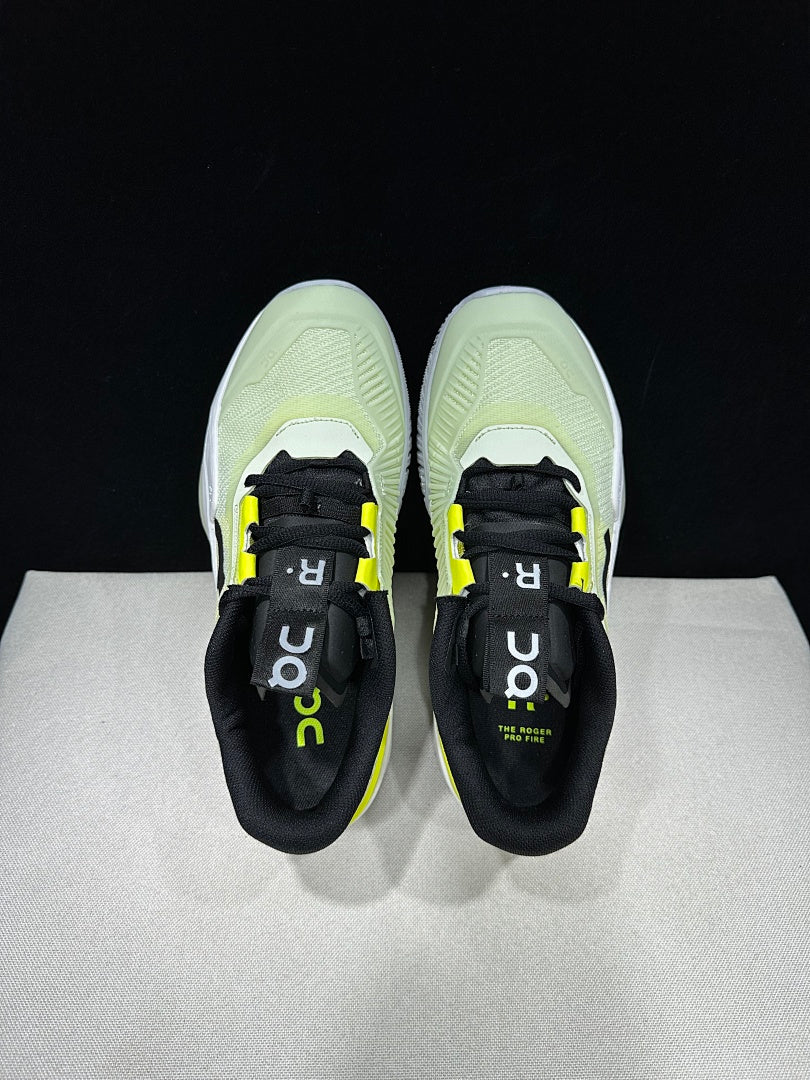 On The Roger Pro Fire Clay Tennis Sneakers, Lime and Black