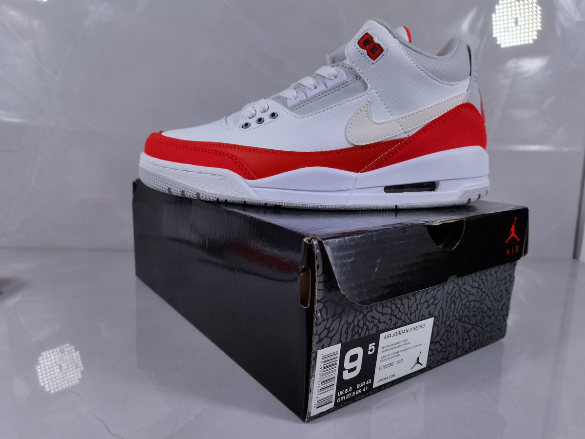 Jordan Air Jordan 3 Retro White Red Sneakers