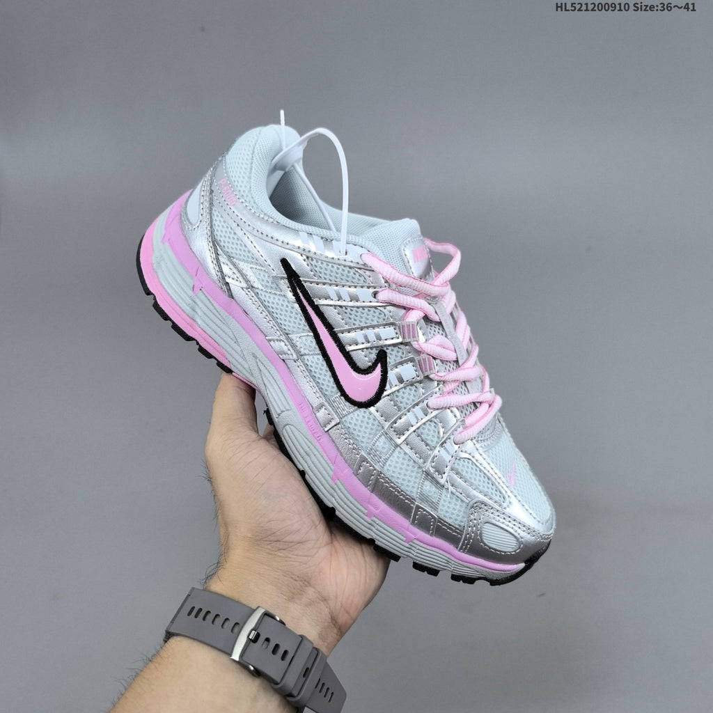 Nike P-6000 Retro Running Sneakers in Cream or Silver Pink