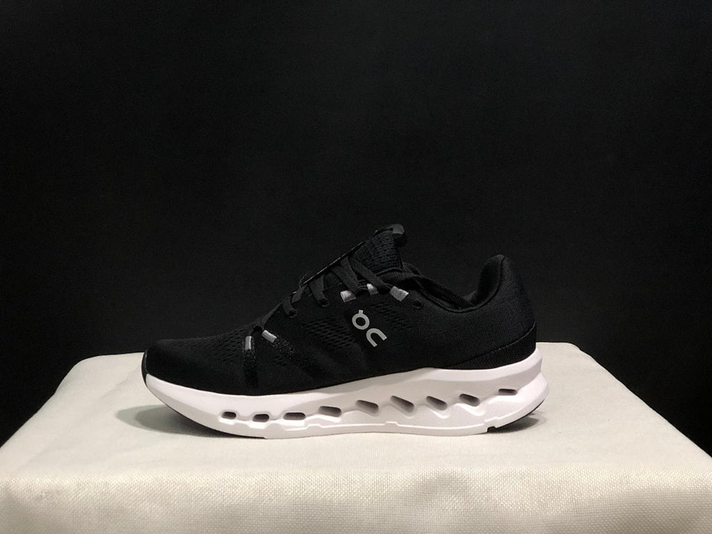 On Cloudsurfer Black and White Running Shoes