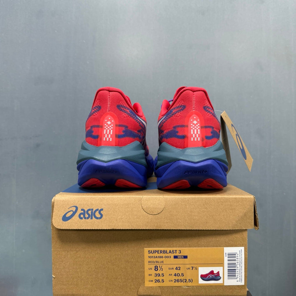 ASICS Superblast 3 Red and Blue Running Shoes 1013A188-003