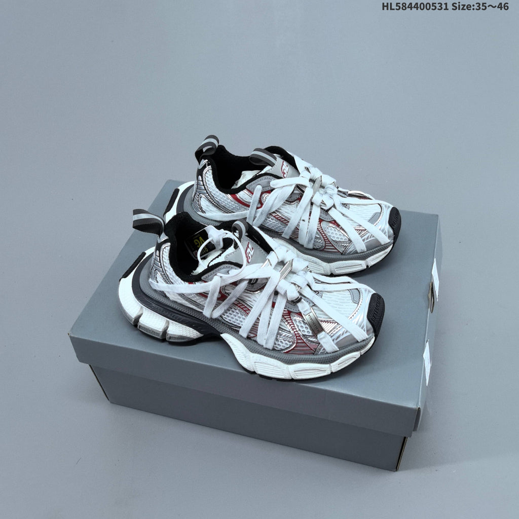 Balenciaga 3XL Low-Top Sneakers in Silver and Grey