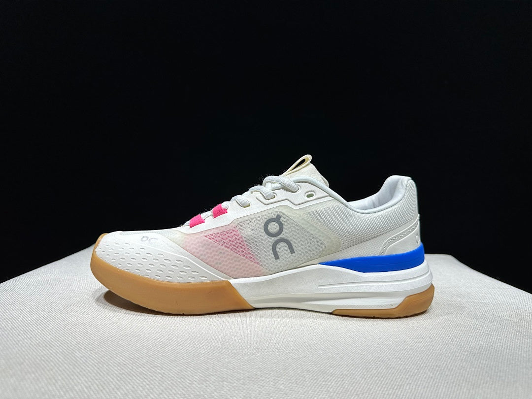 On The Roger Advantage Pro Tennis Shoes, White Blue Pink