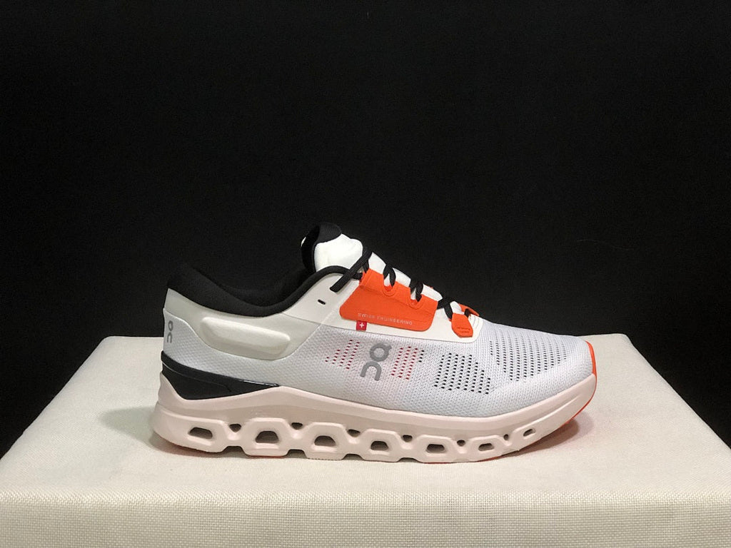 On Cloudstratus 3 Running Shoes in White and Orange