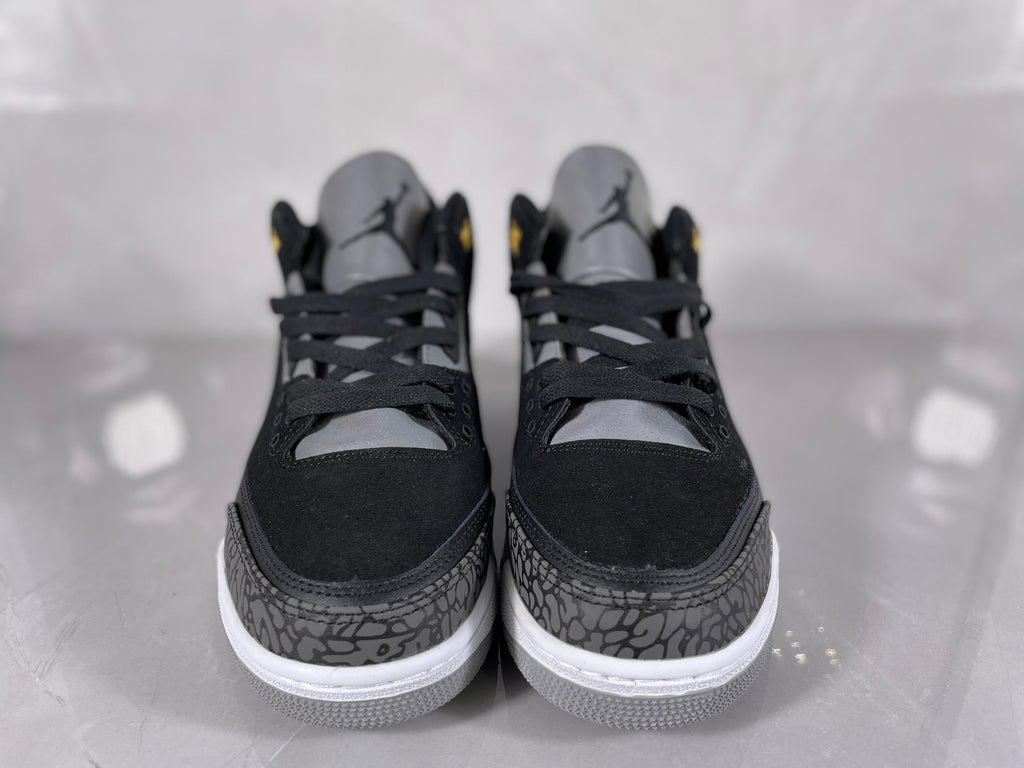 Air Jordan 3 Retro Black and Grey Sneakers