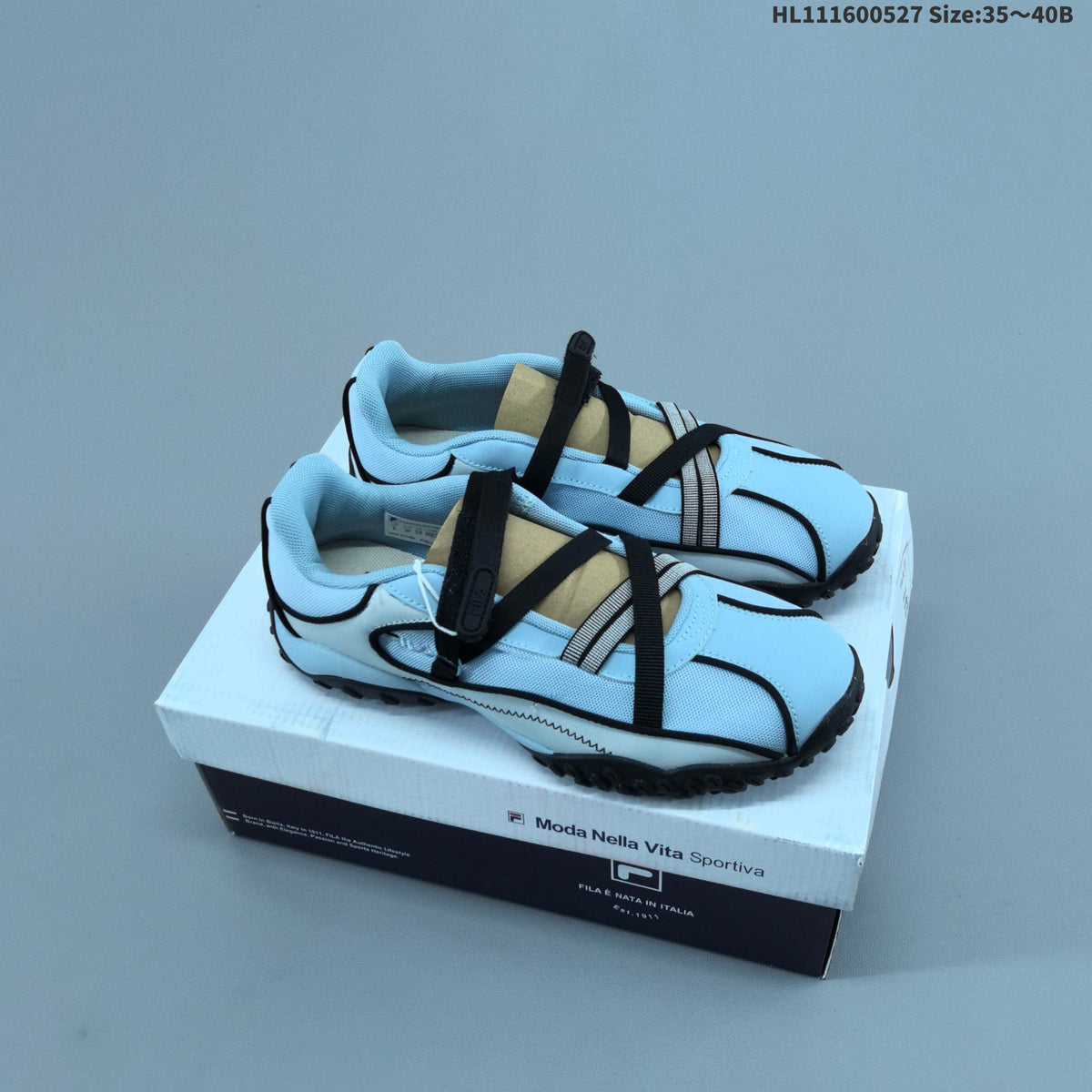 FILA Pebble Sandal Mary Jane Sneakers in Light Blue