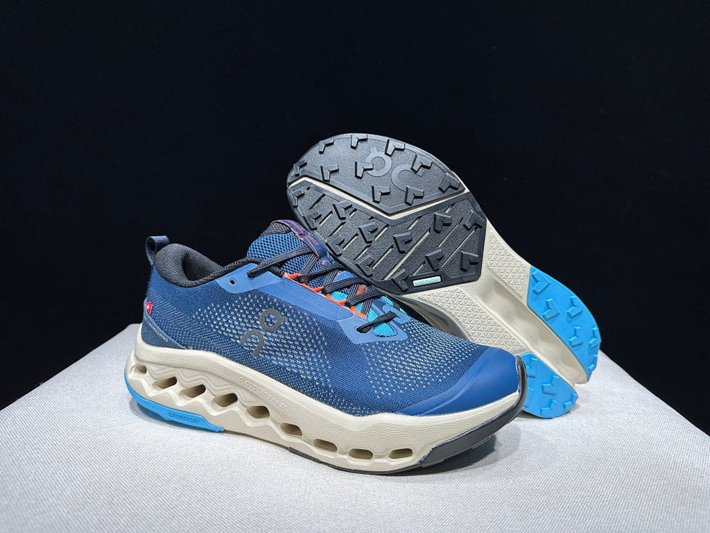 On Cloudsurfer Trail 2 Blue Trail Running Shoes