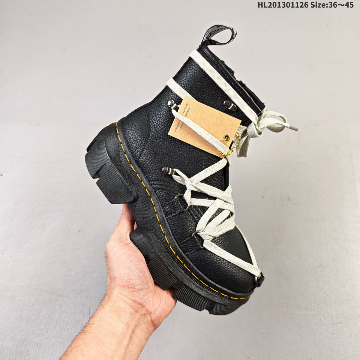 Dr. Martens 1461 Platform Lace-Up Boots, Black