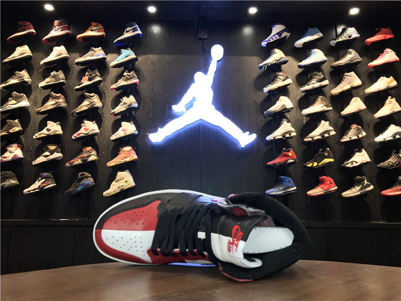 Jordan Air Jordan 1 High OG Sneakers in Black, Red and White