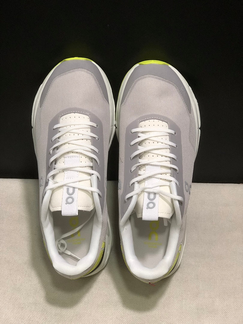 On Cloudnova Form 2 Sneakers, Grey and Fluorescent Green