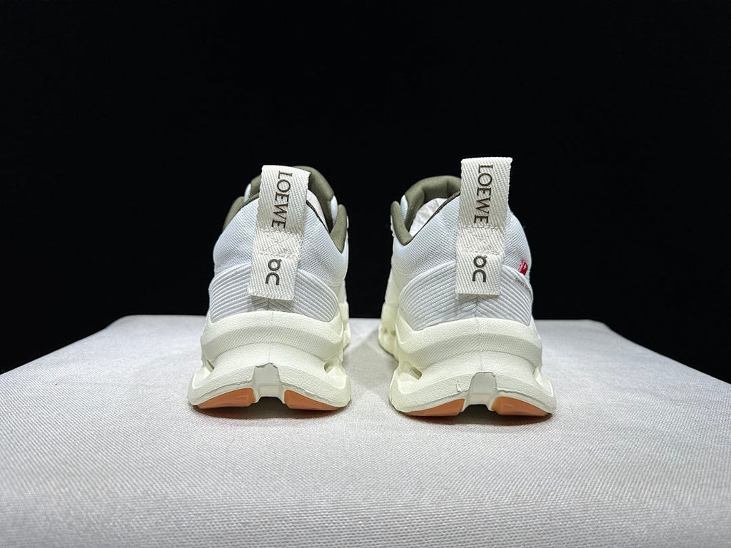 On x Loewe Cloudtilt 2.0 Sneakers, White and Light Green
