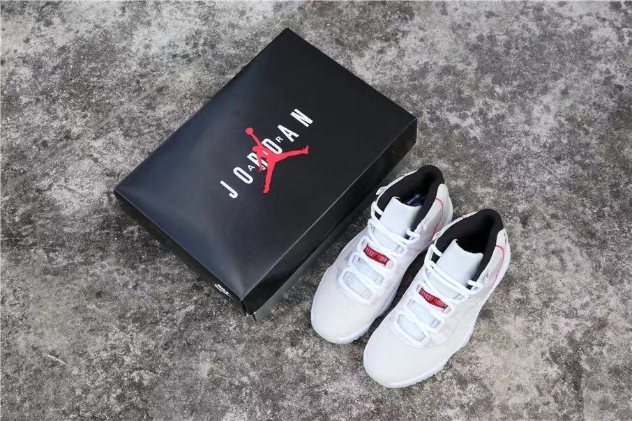 Jordan Air Jordan 11 Platinum Tint White High-Top Sneakers