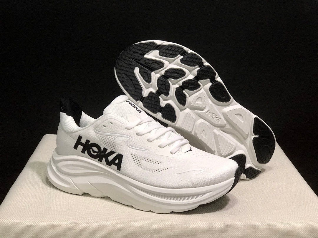 HOKA Clifton 10 White Running Shoes