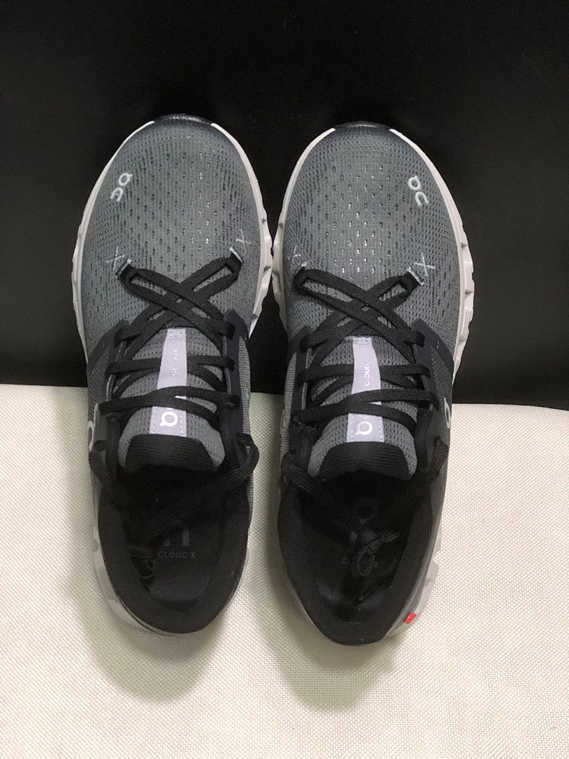 On Cloud X 4 Sneakers in Black and Dark Grey